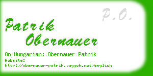 patrik obernauer business card